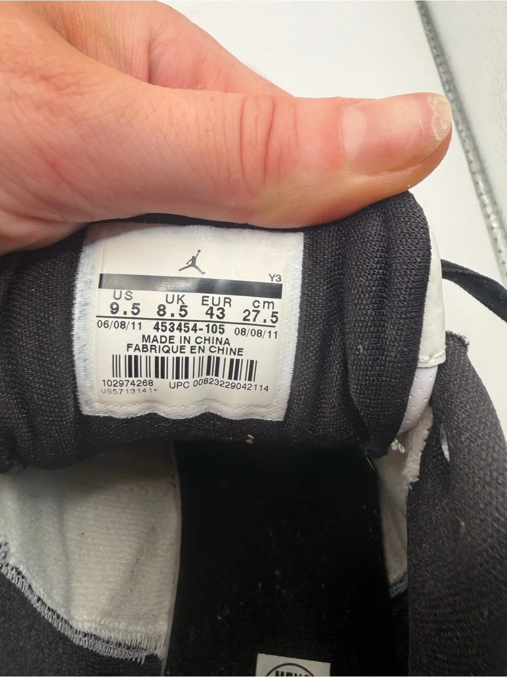 Air Jordan Team Elite II Low White Black Basketball Shoes Men’s Size 9.5